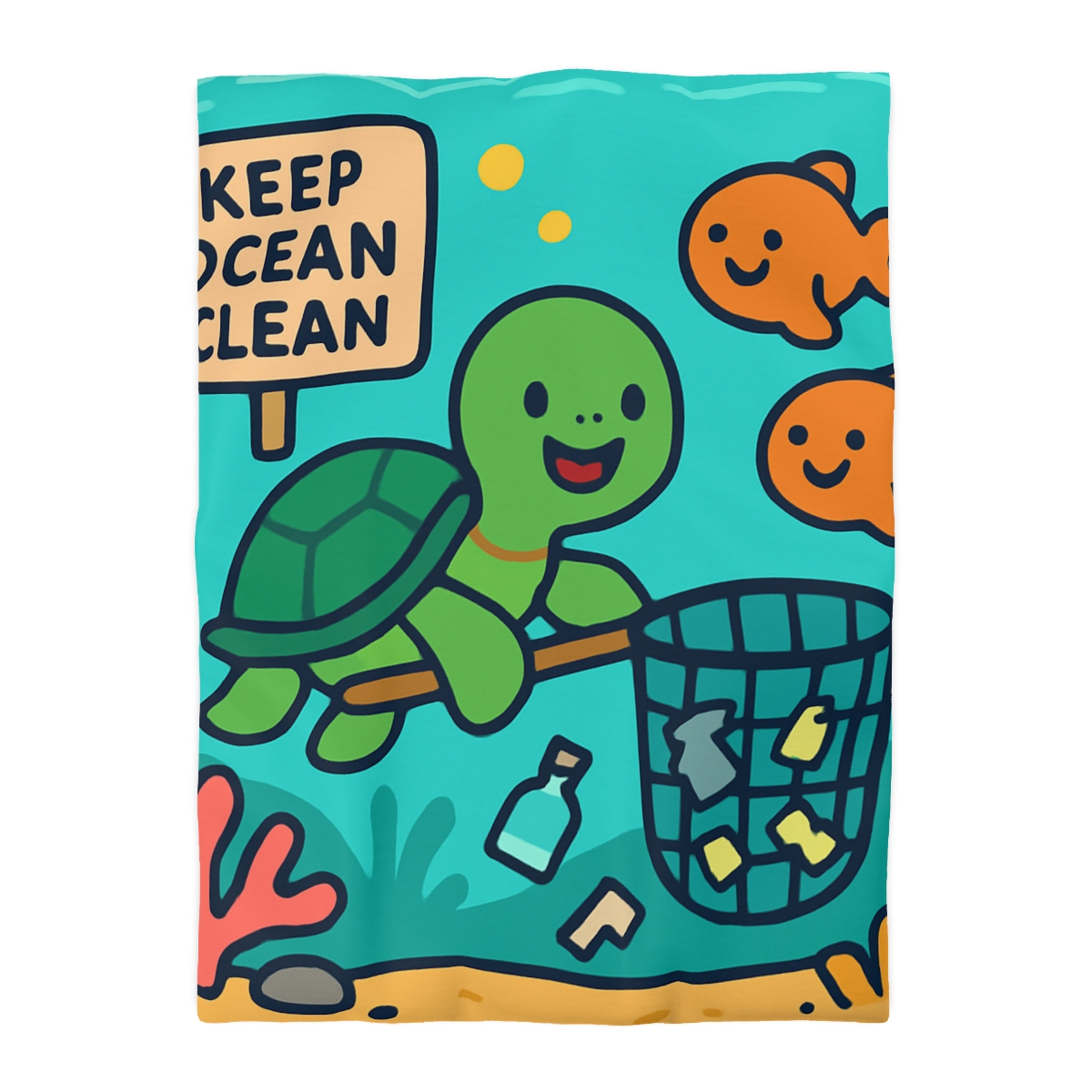 Coral Reef Clean Up Crew warm winter duvets