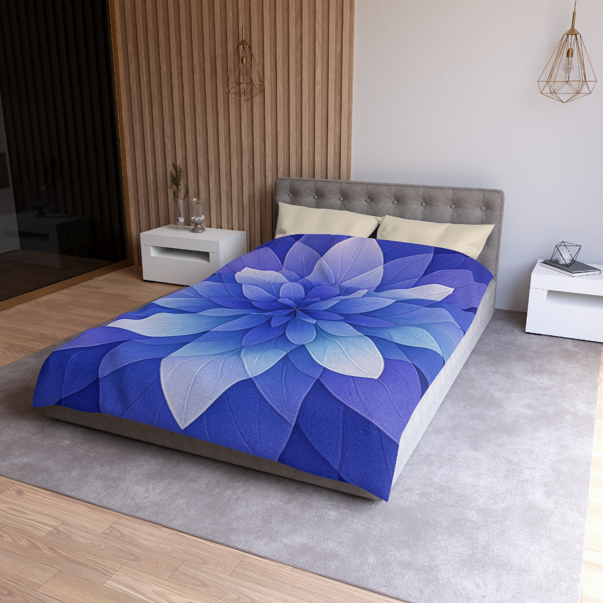 Petal Prism Overlap designer printed duvets