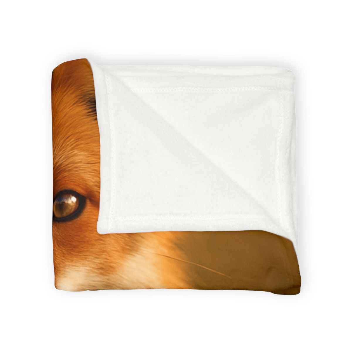Crimson Whisper Red Fox personalized cozy blankets