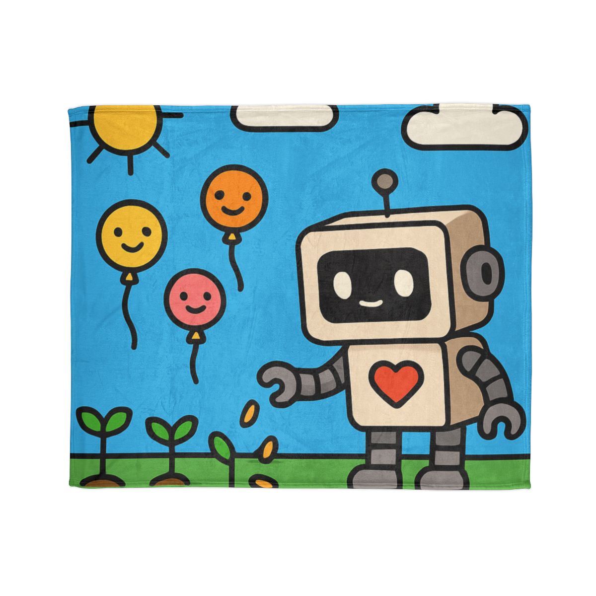 Robot Garden Of Flying Seeds trendy patterned blankets