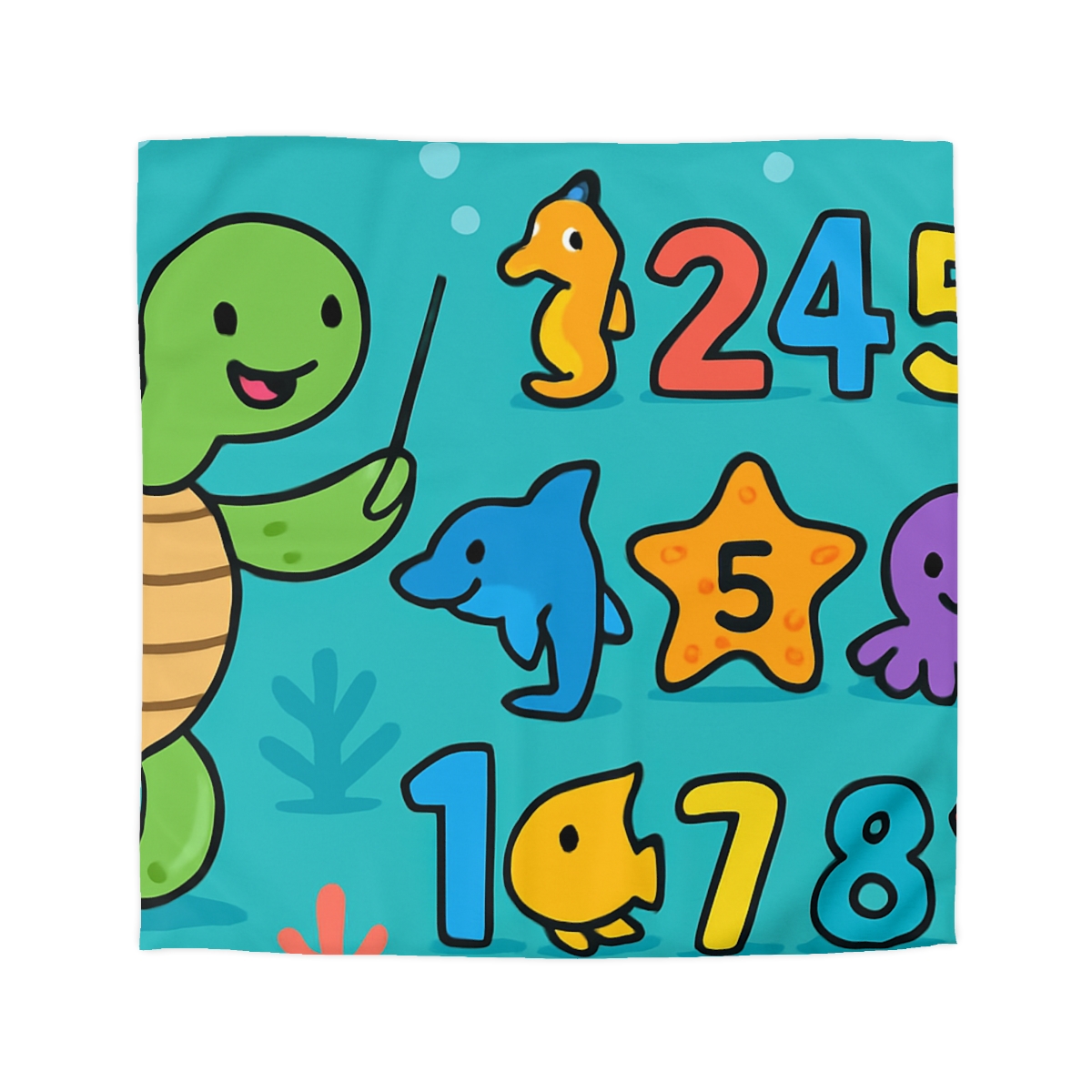 The Coral Reef Number Parade warm winter duvets
