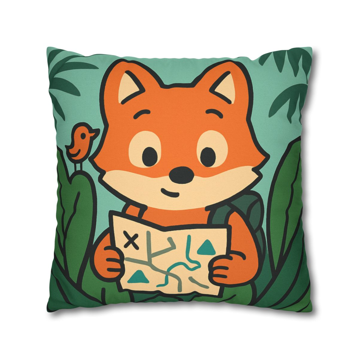 Jungle Explorer Fox designer print pillow cases