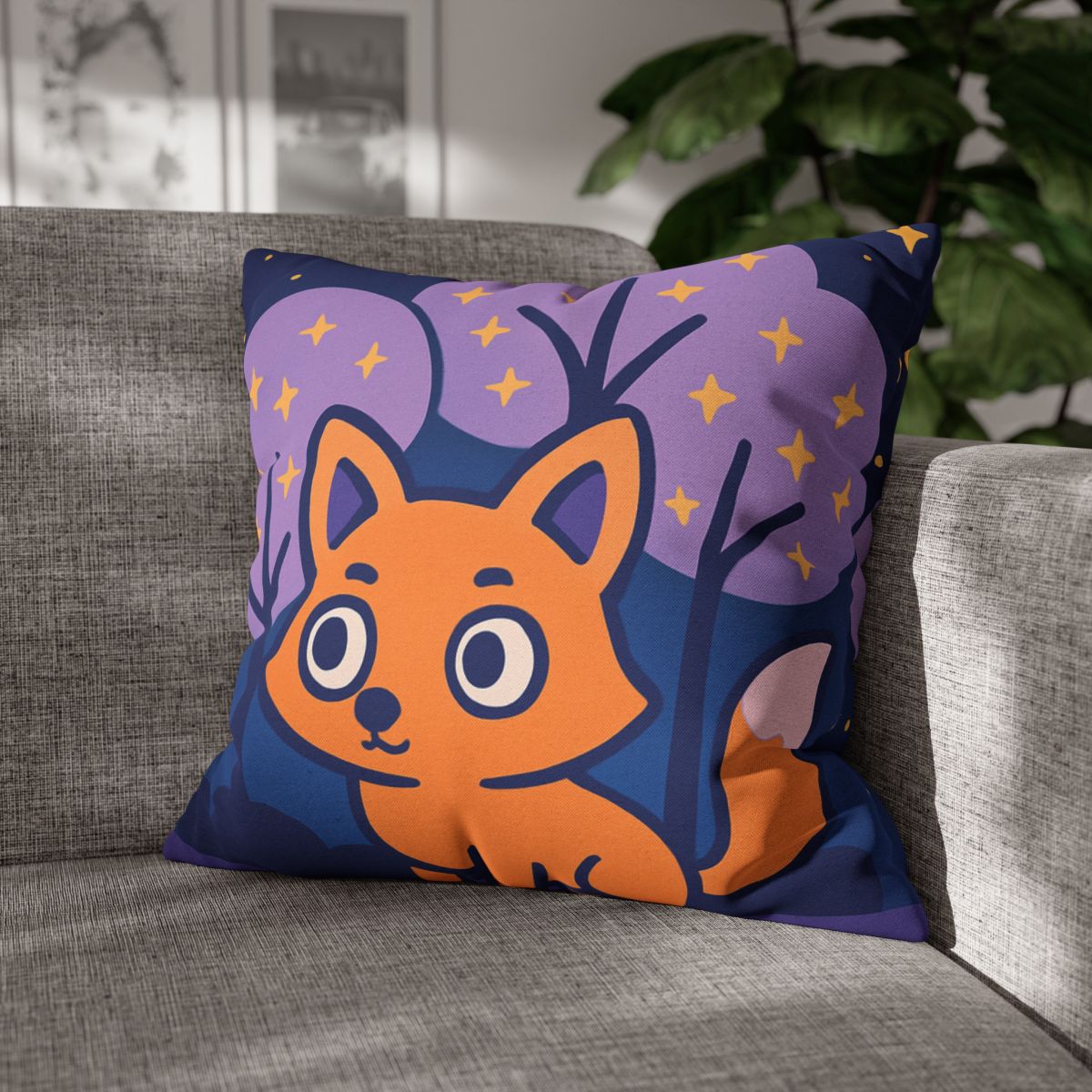 Galactic Forest Fox custom pillow cases