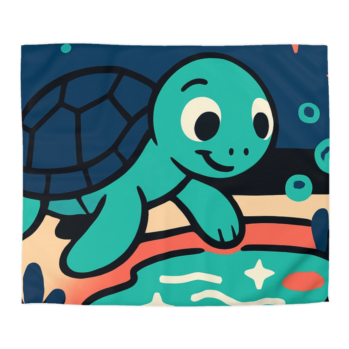 Starlight Sea Turtle Adventure personalized bedding duvets