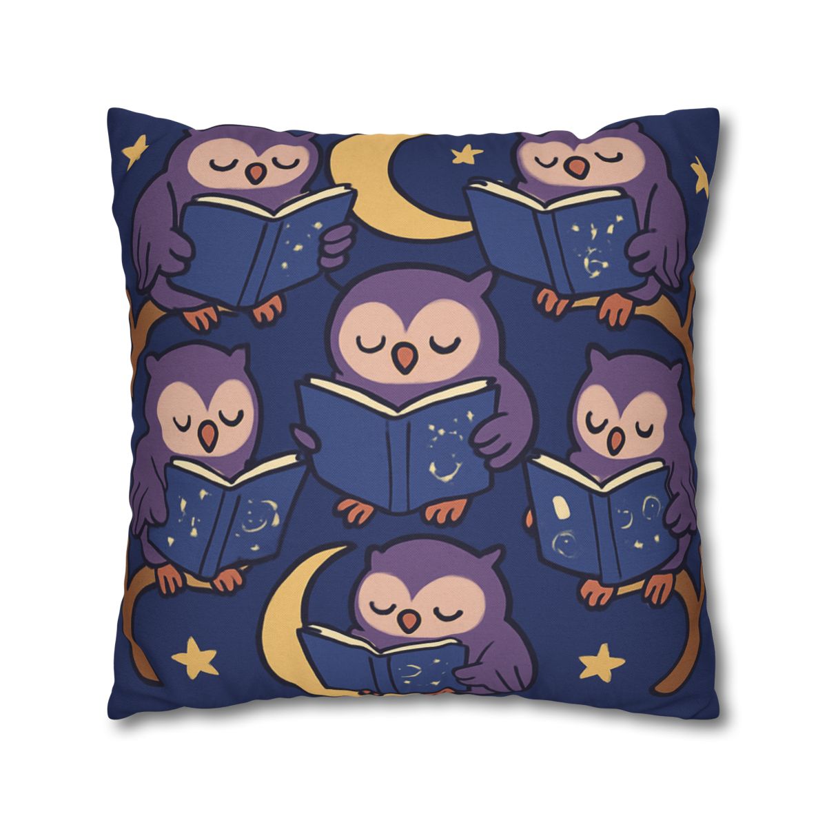 Moonlight Library Of Wise Owls comfortable bedding pillow covers