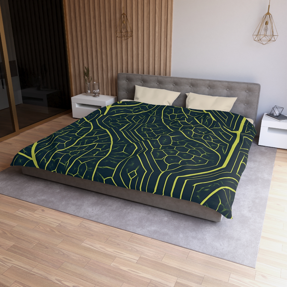 Leaf Vein Circuit Mosaic warm winter duvets