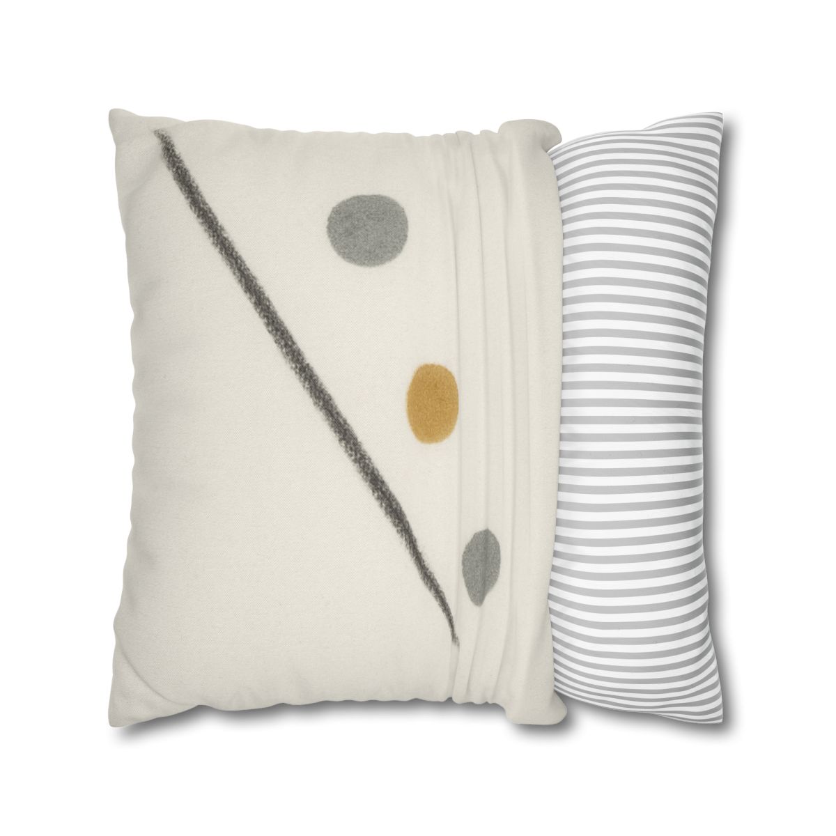 Diagonal Line And Triple Circles designer print pillow cases