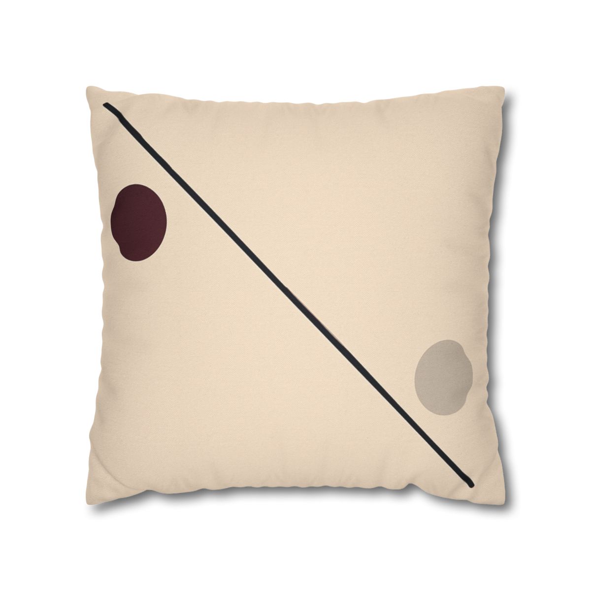 Diagonal Line And Twin Circles soft cotton pillow cases