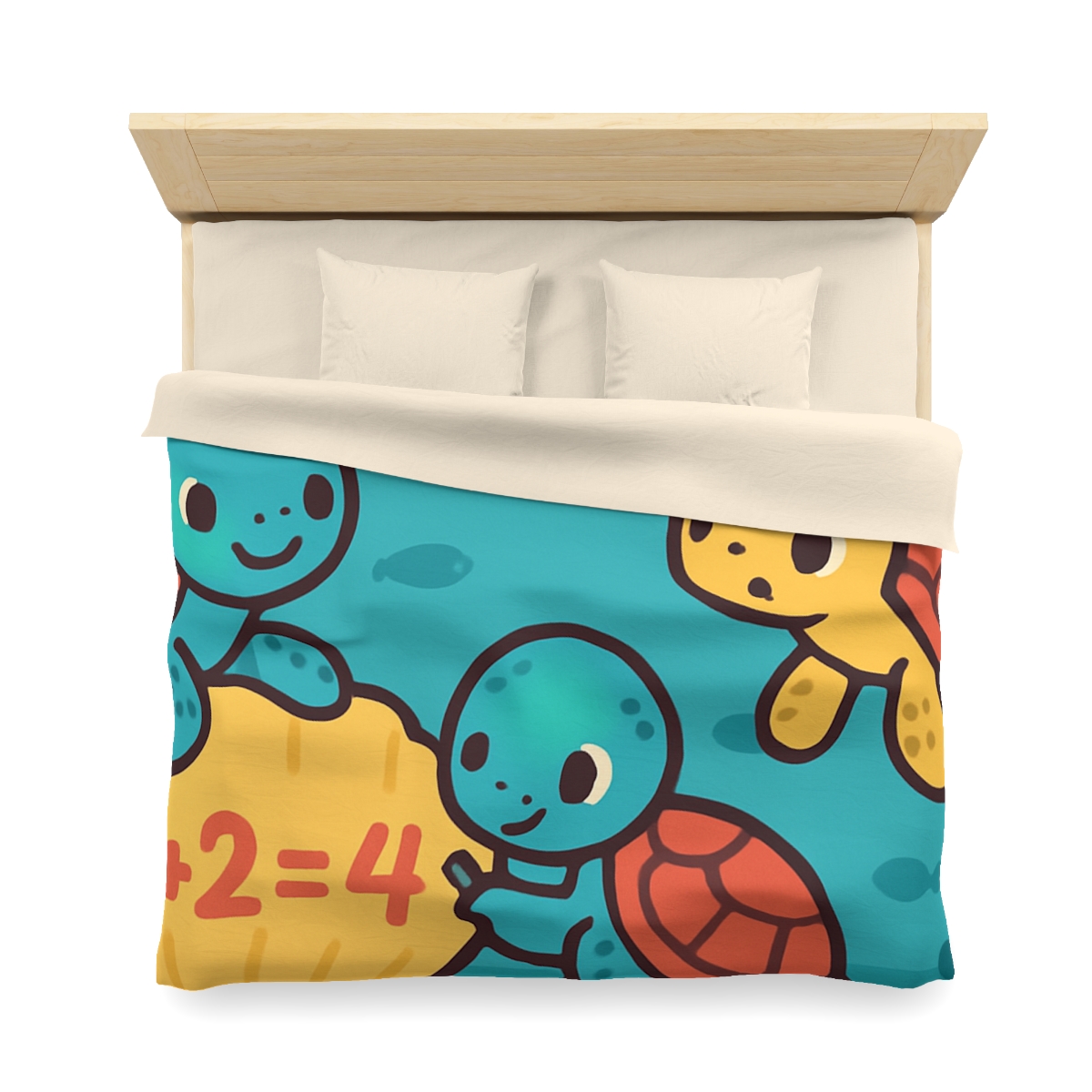 Coral Reef Math Turtles duvets for gifts