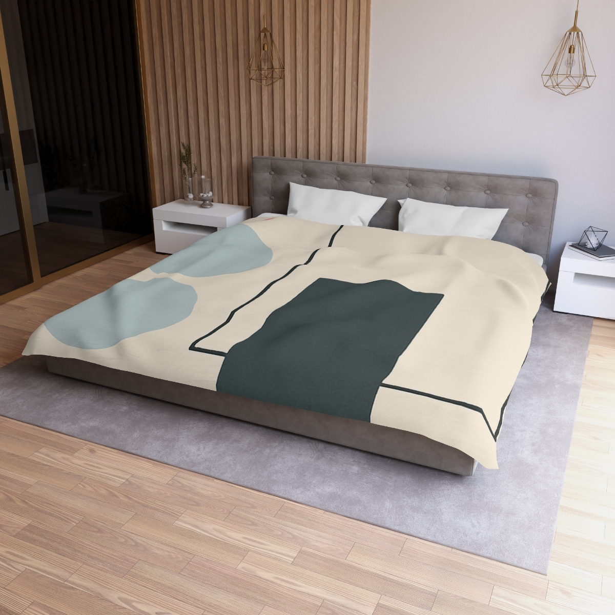 Offset Frame With Two Quiet Discs custom duvets