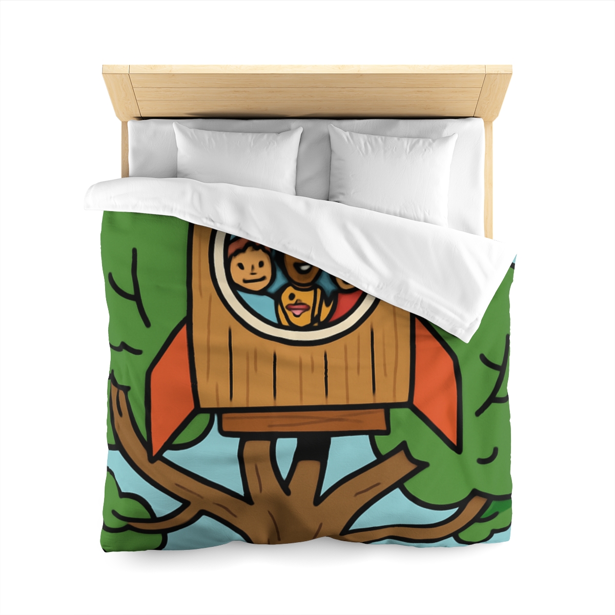 Time Traveling Treehouse Rocket trendy bedroom duvets
