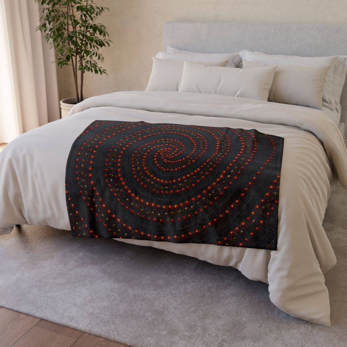 Spiral Seed Orbit personalized cozy blankets