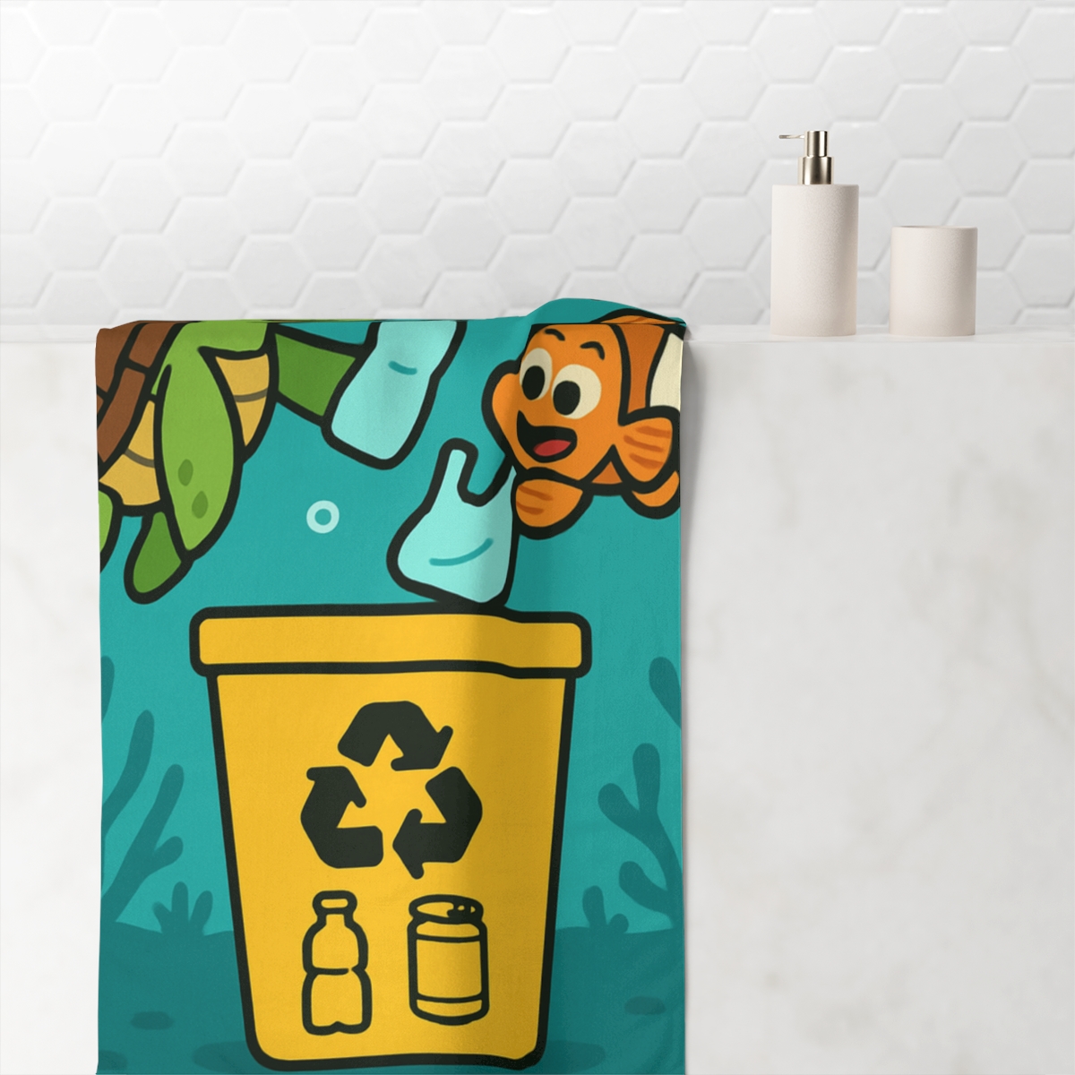 Coral Reef Recycling Rangers unique gift towels