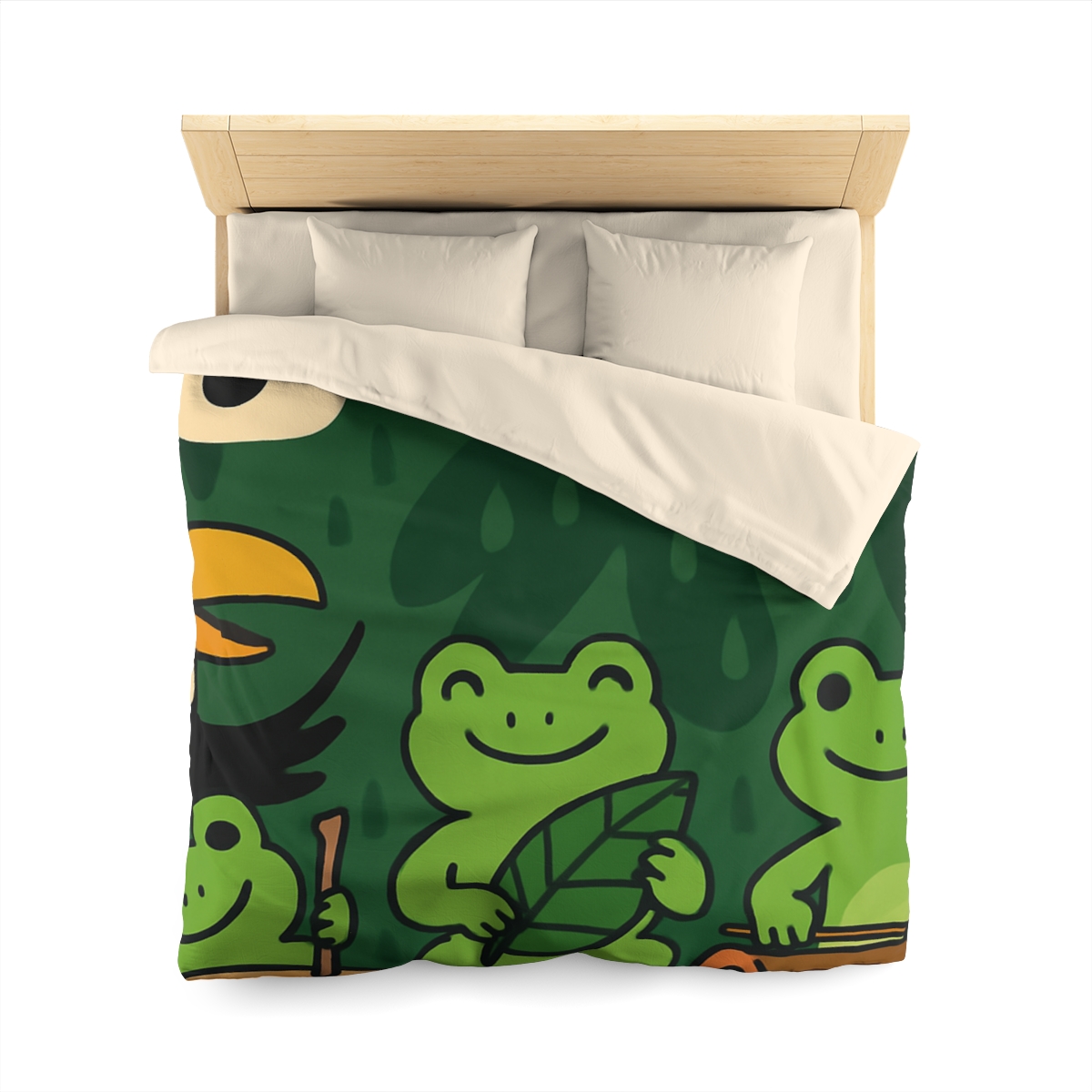 Jungle Rain Rhythm With The Frog Band soft comforter duvets