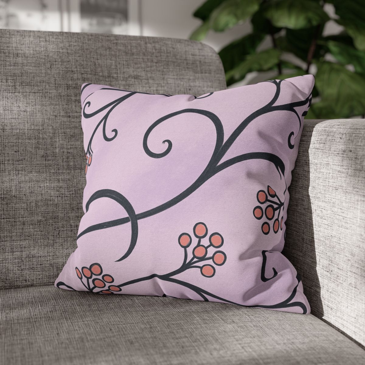 Tendrilled Ribbon Network soft cotton pillow cases