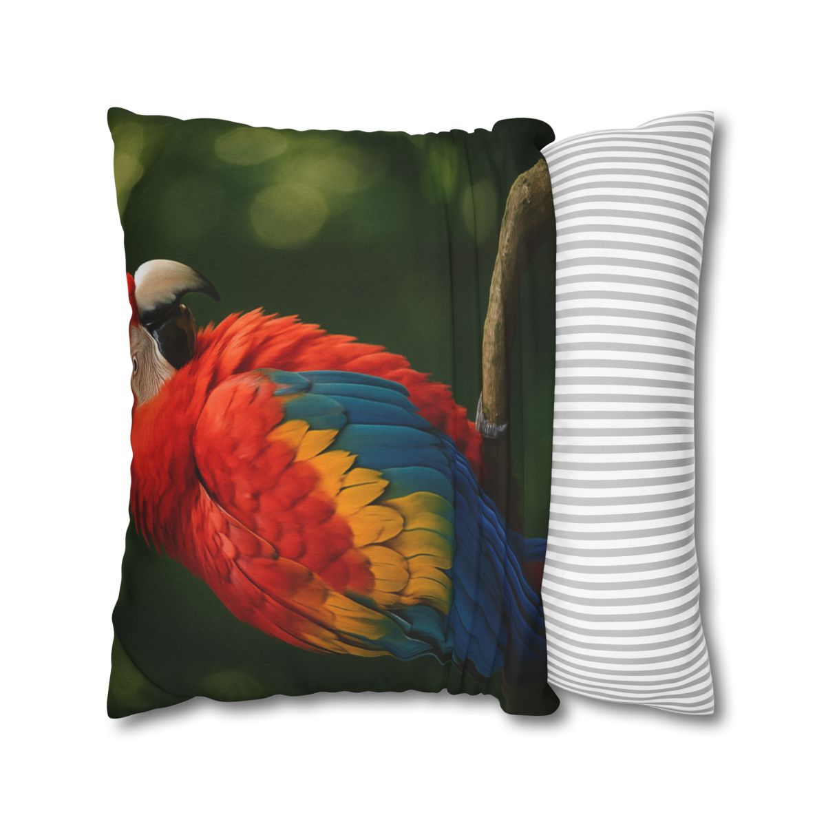 Canopy Flame Scarlet Macaw soft cotton pillow cases