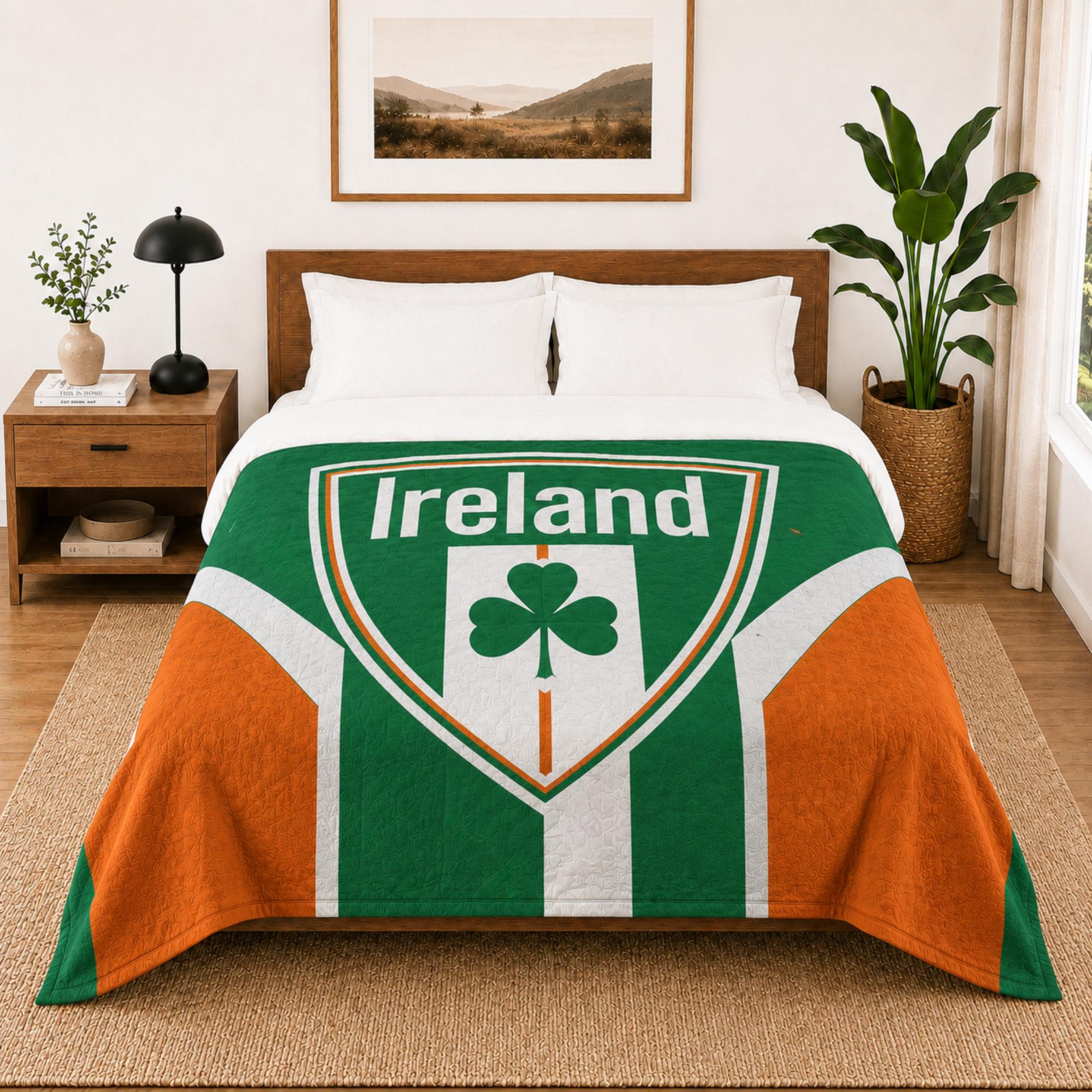 World Cup 2026 Ireland Soccer Themed Blanket