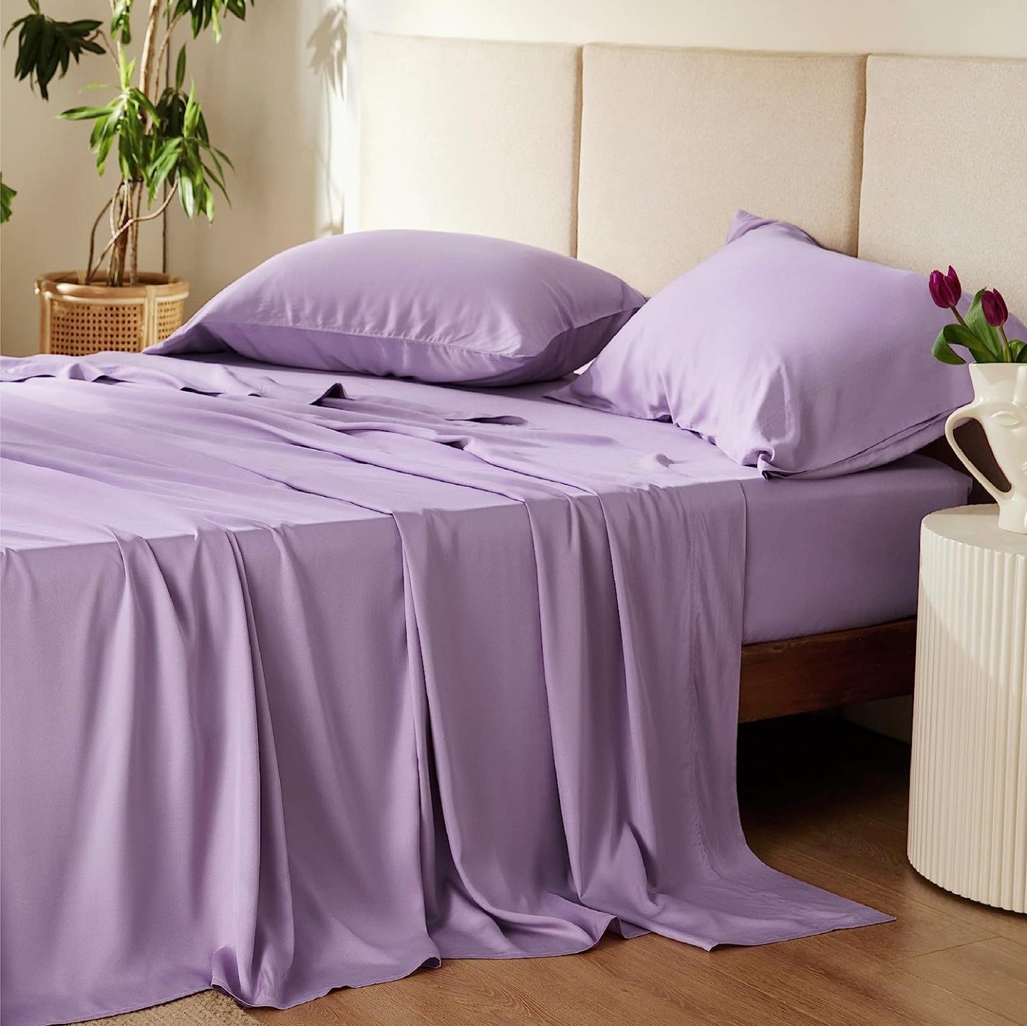 Hotel Luxury Silky Bedding Sheets And Pillowcases Sets