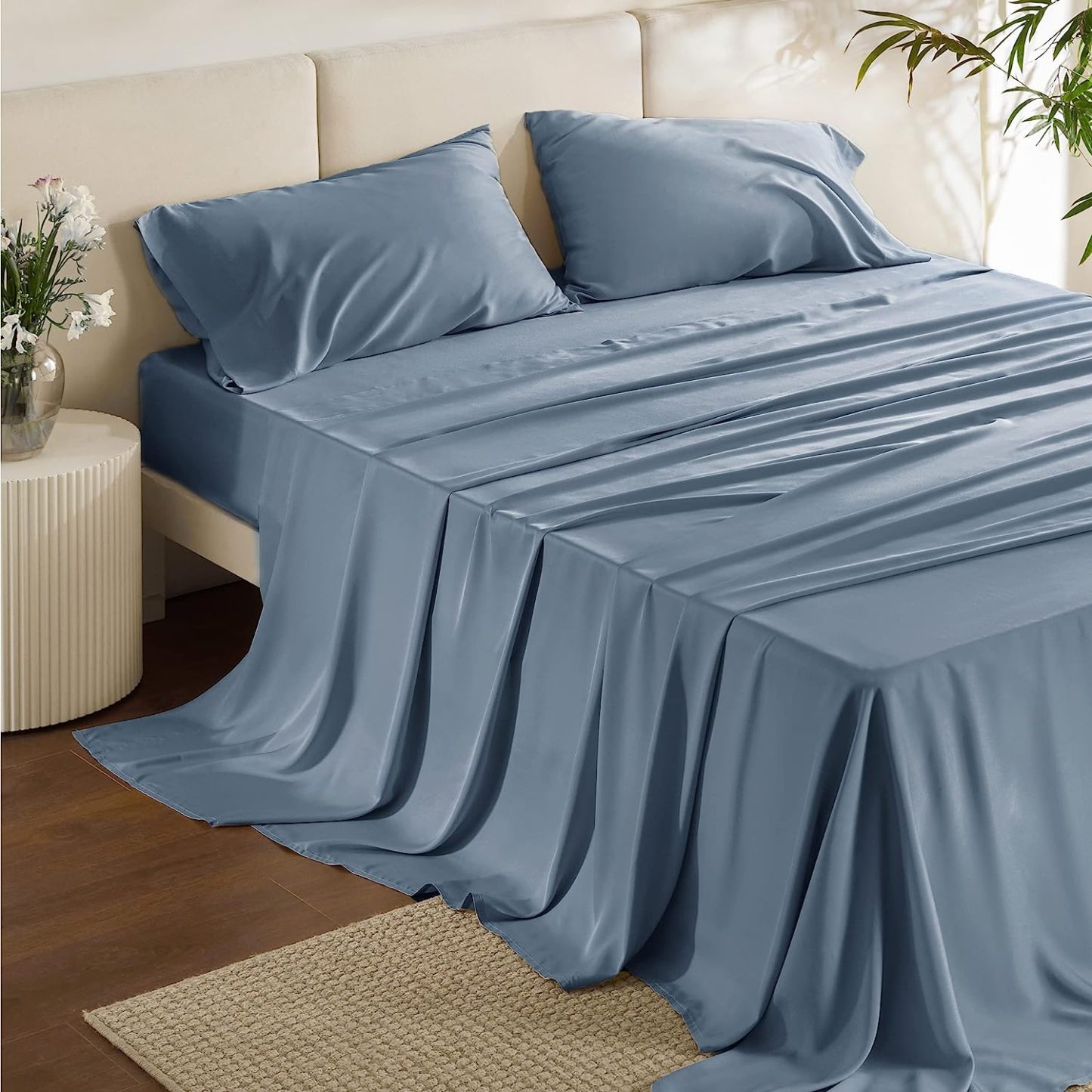 Hotel Luxury Silky Bedding Sheets And Pillowcases Sets