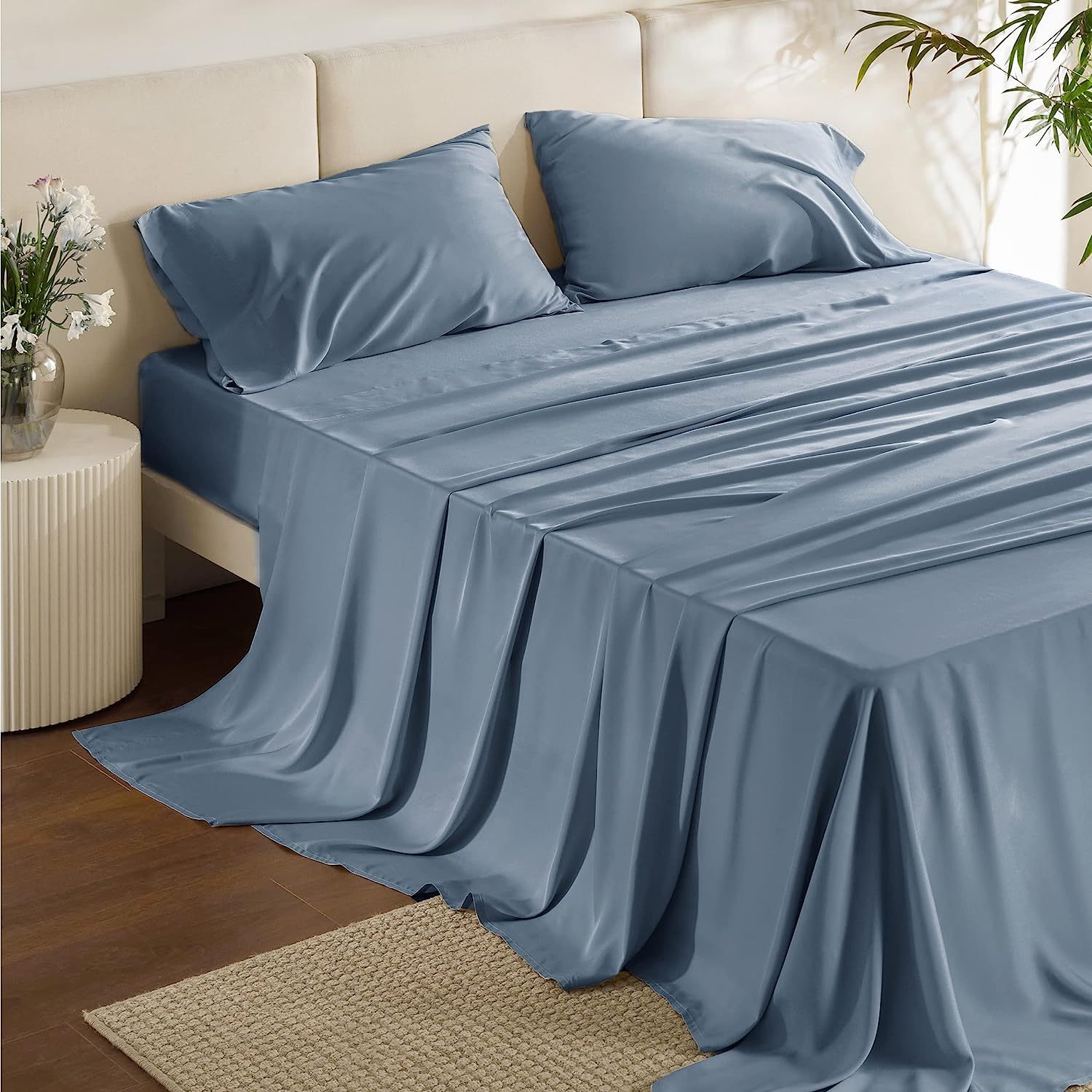 Hotel Luxury Silky Bedding Sheets And Pillowcases Sets