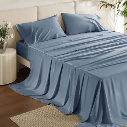 Hotel Luxury Silky Bedding Sheets And Pillowcases Sets
