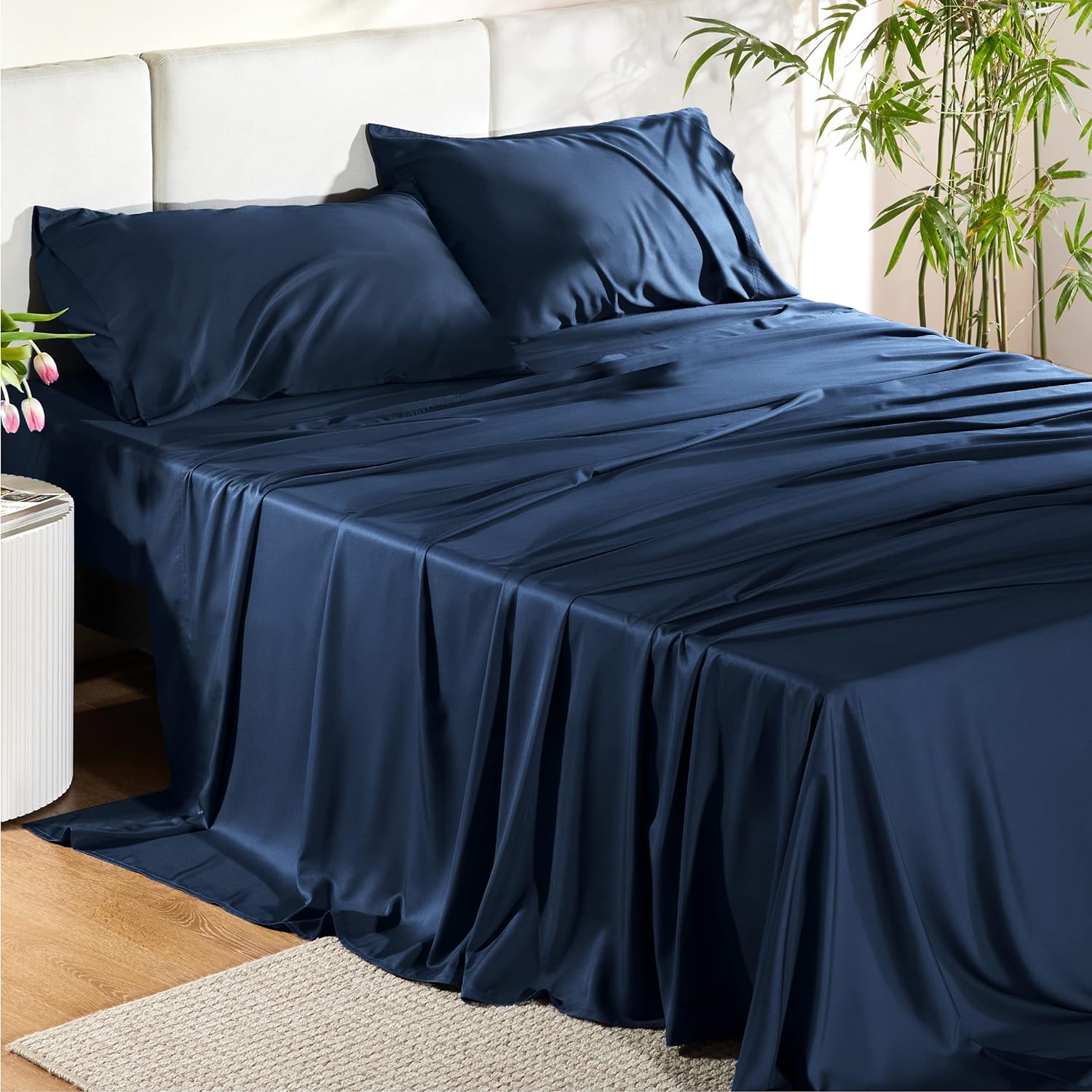 Hotel Luxury Silky Bedding Sheets And Pillowcases Sets