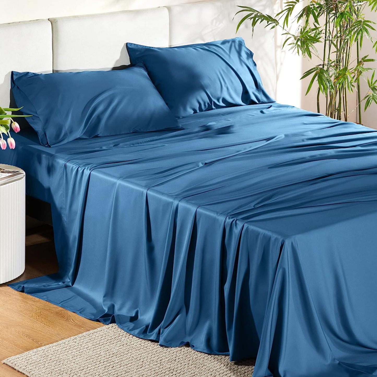 Hotel Luxury Silky Bedding Sheets And Pillowcases Sets