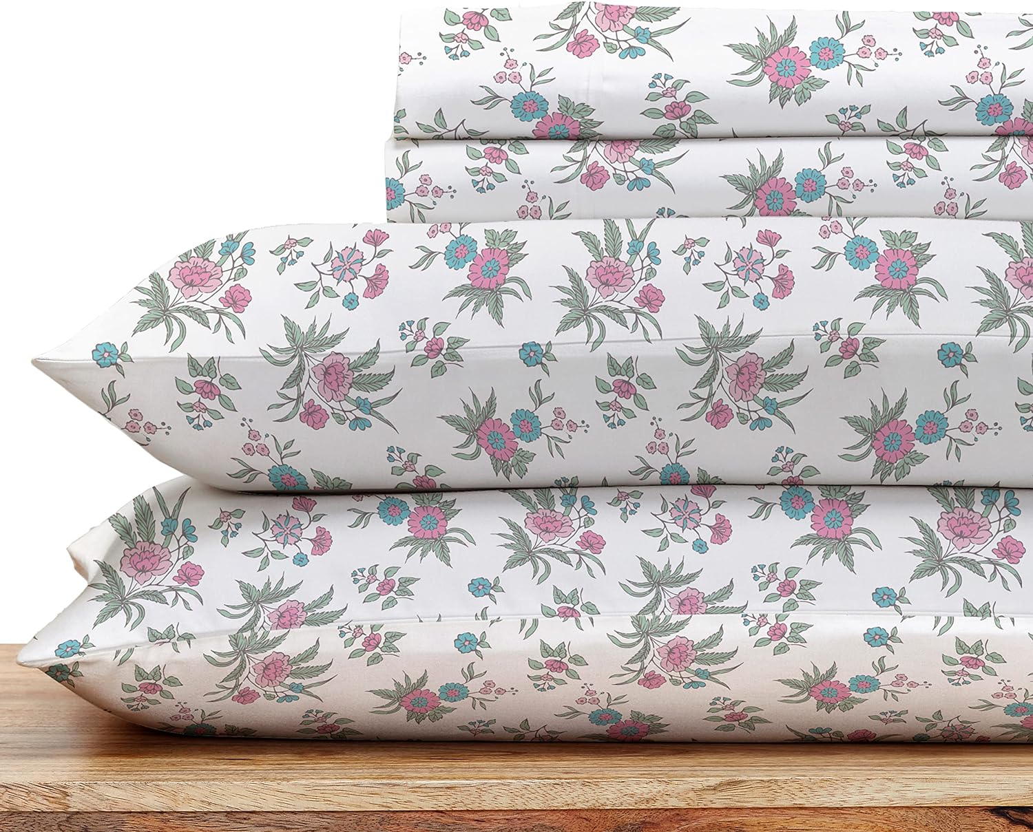 Striped Elegance King Size Cotton Sheet Set