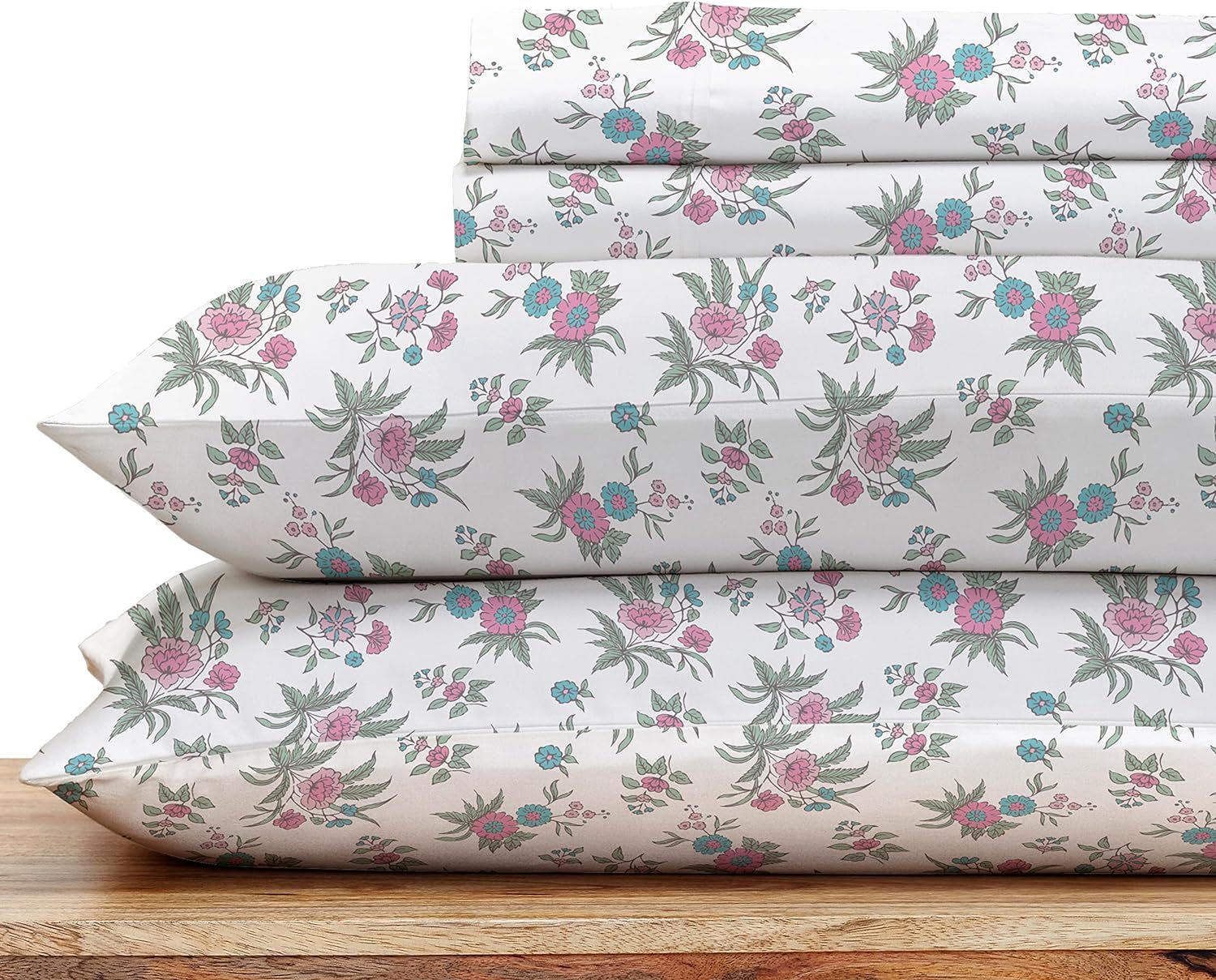 Striped Elegance King Size Cotton Sheet Set