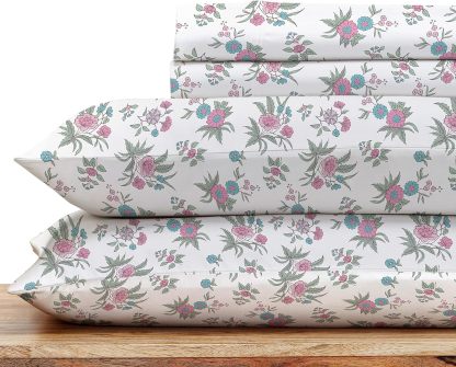 Striped Elegance King Size Cotton Sheet Set