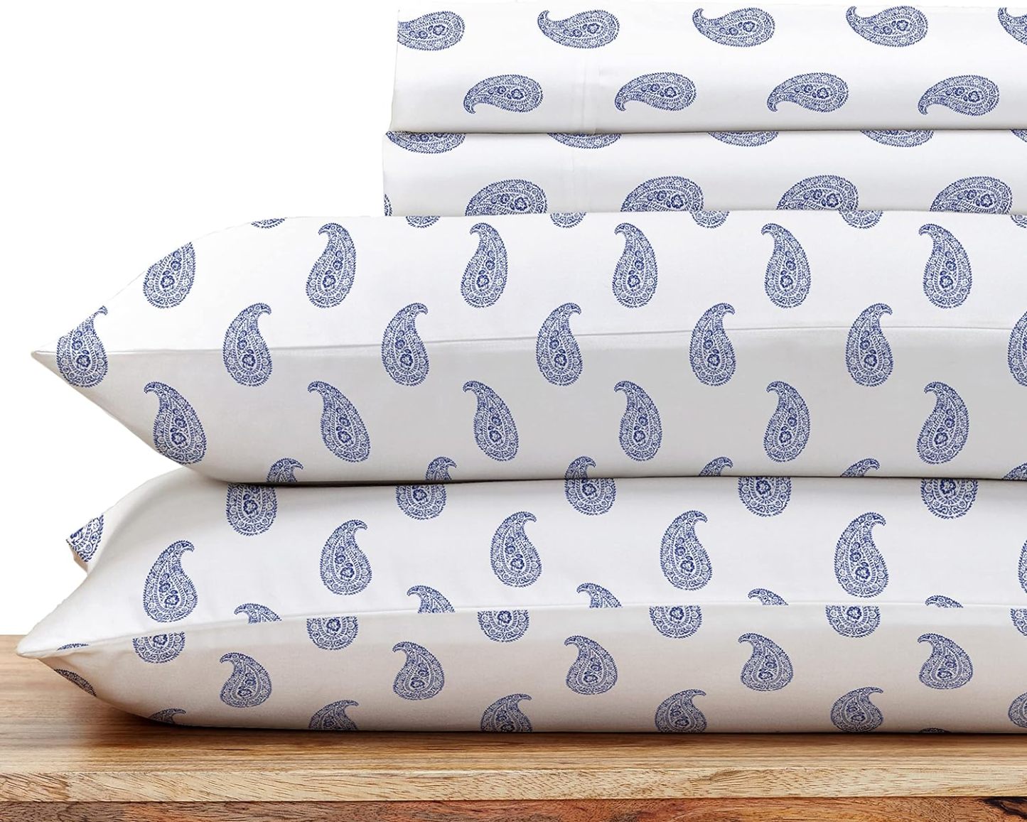 Striped Elegance King Size Cotton Sheet Set