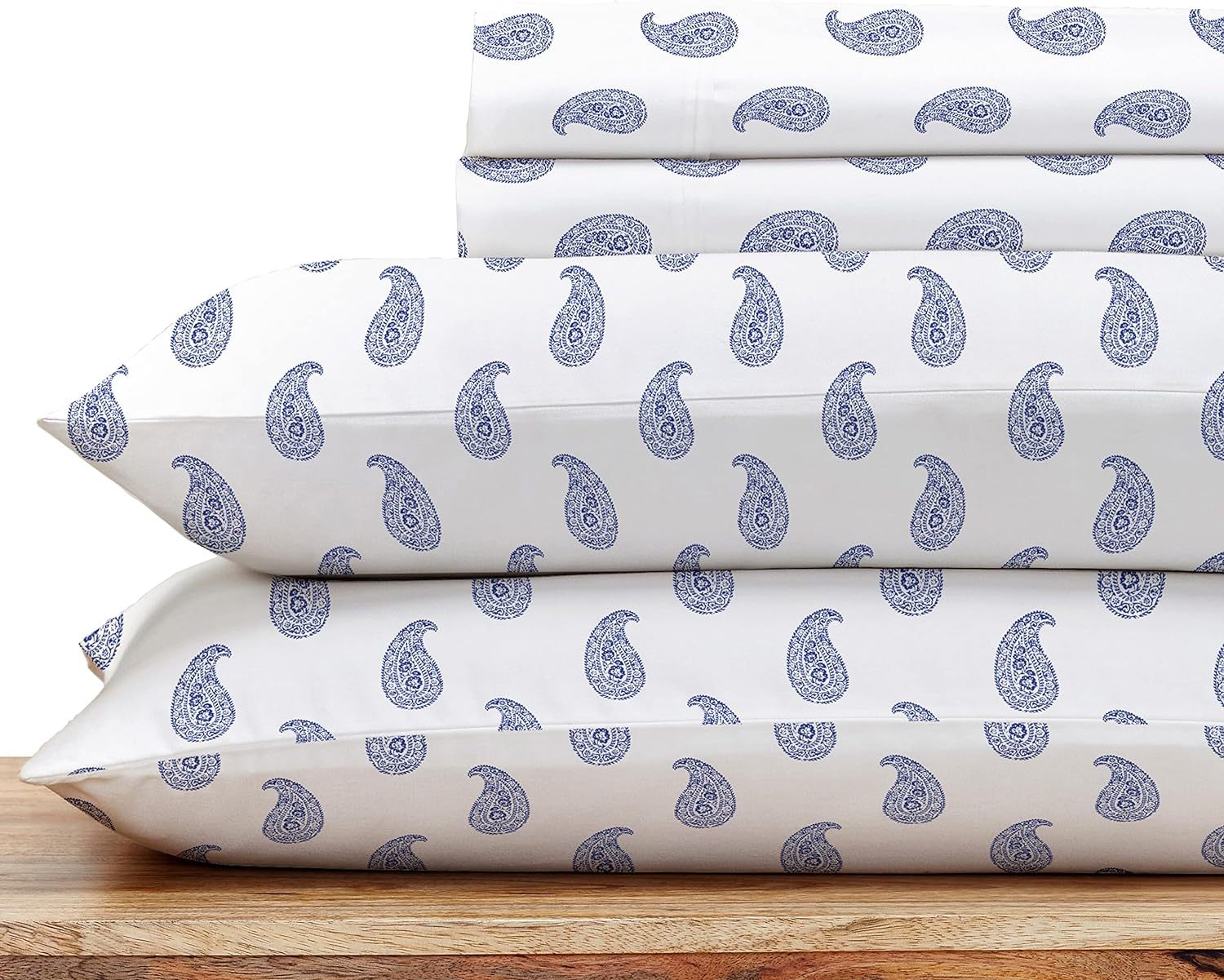 Striped Elegance King Size Cotton Sheet Set