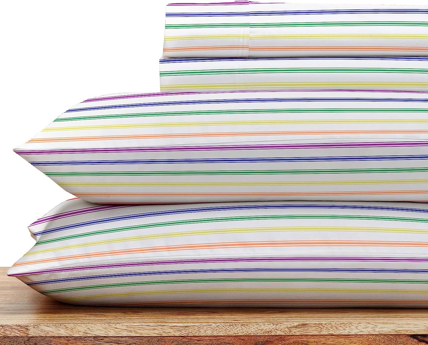 Striped Elegance King Size Cotton Sheet Set