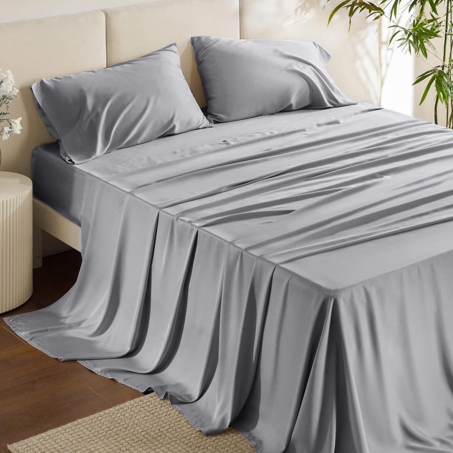 Hotel Luxury Silky Bedding Sheets And Pillowcases Sets