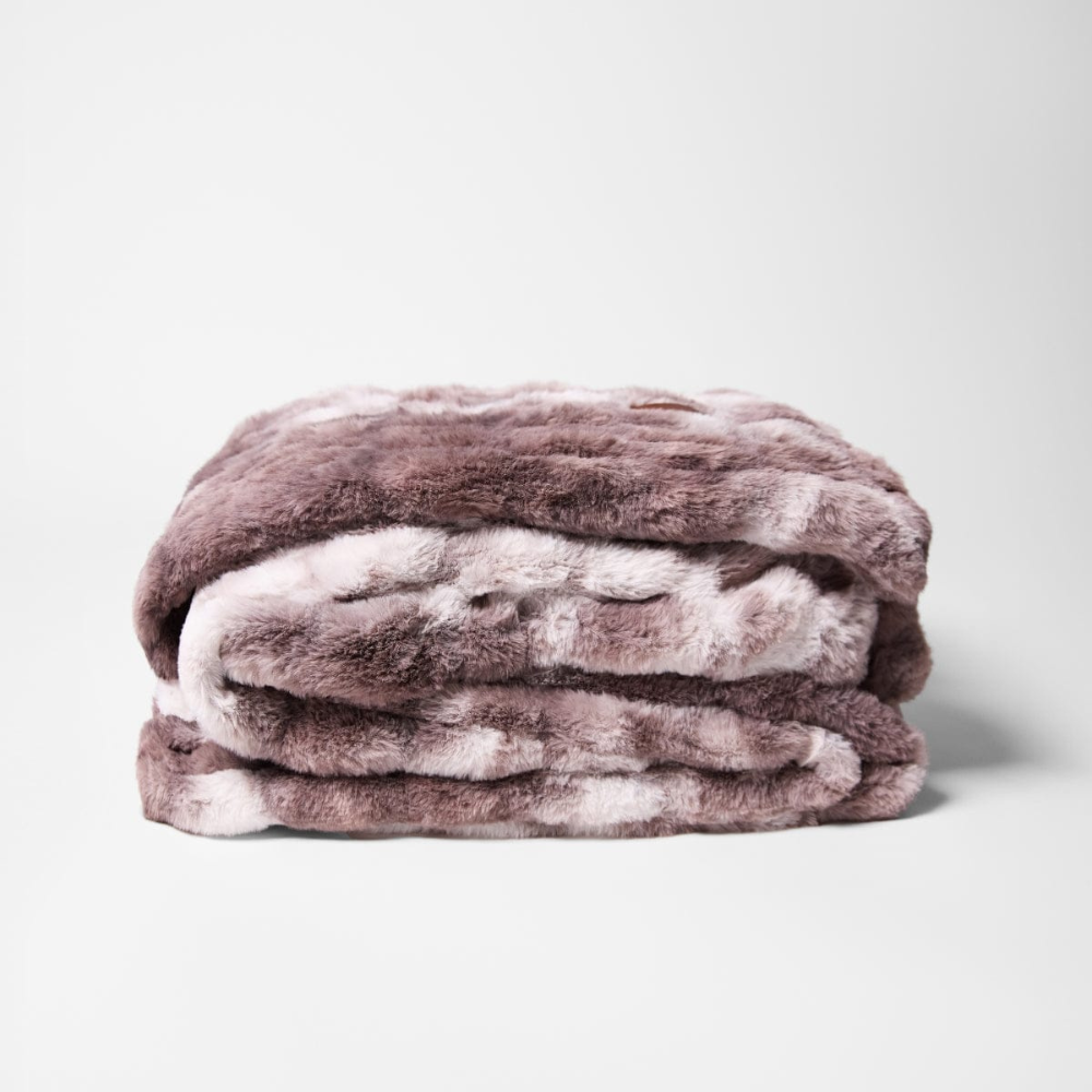 Plush Textured Faux Fur Blanket