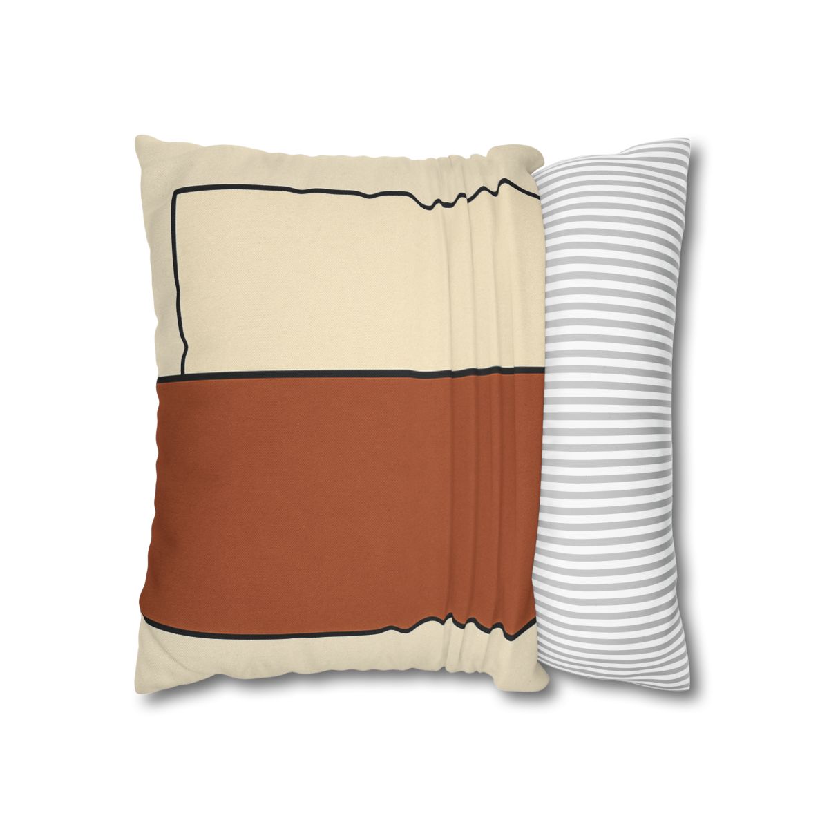 Offset Rectangle Pairing designer print pillow cases