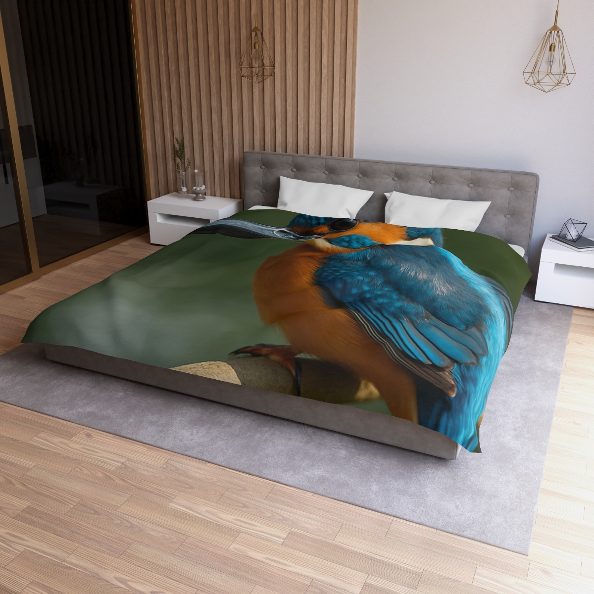 Azure Bolt Common Kingfisher trendy bedroom duvets