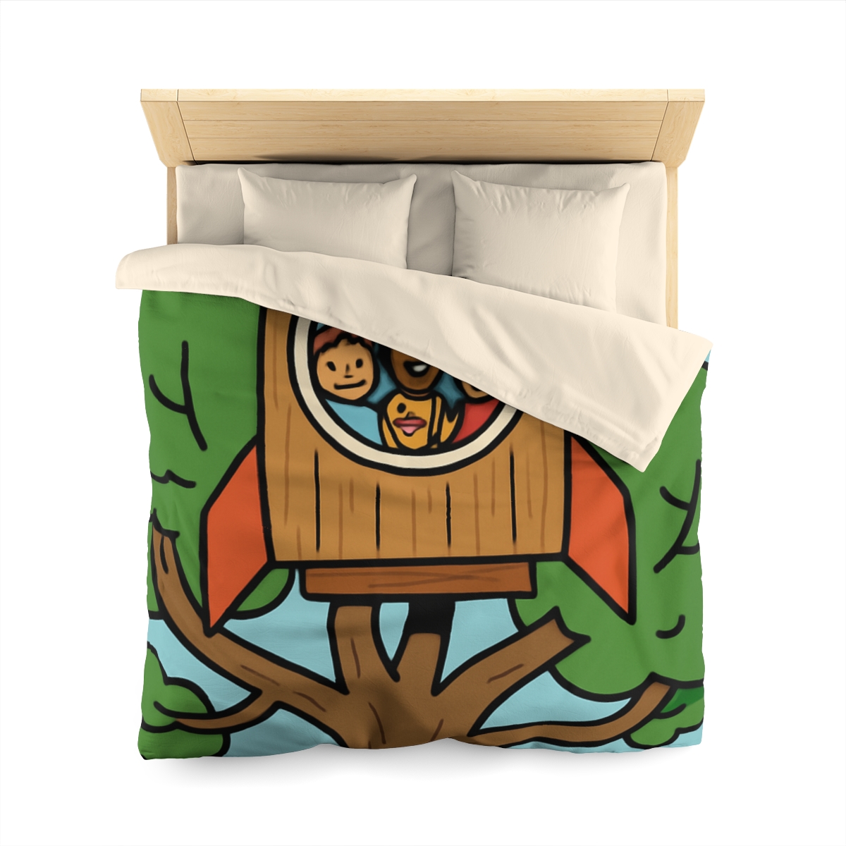 Time Traveling Treehouse Rocket trendy bedroom duvets