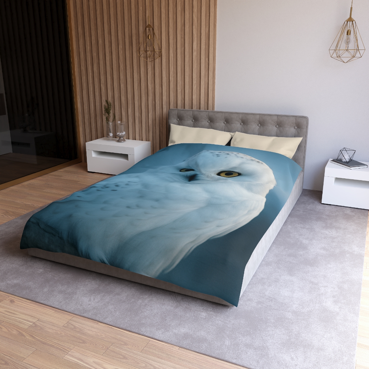 Twilight Watcher Snowy Owl stylish duvet covers