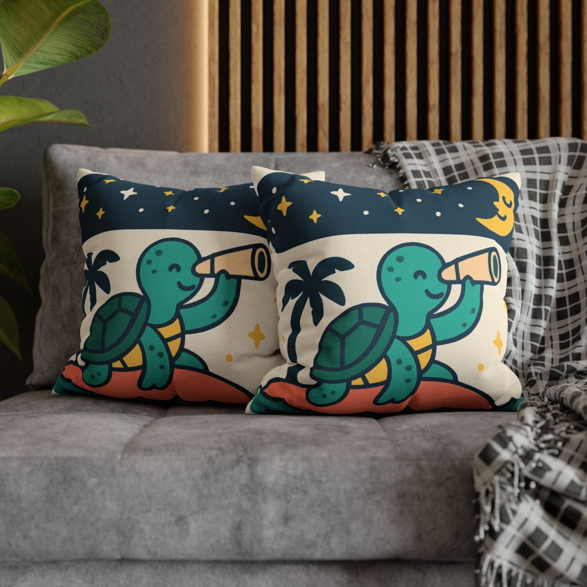 Stargazer Sea Turtle Adventure comfortable bedding pillow covers