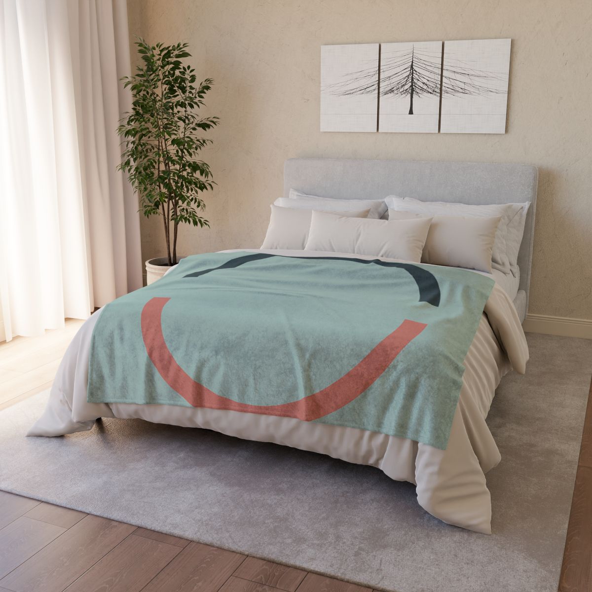 Partial Arc Duo soft fleece blankets