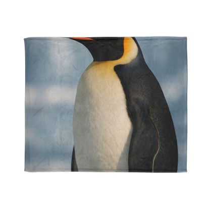 Aurora Drift Emperor Penguin soft fleece blankets