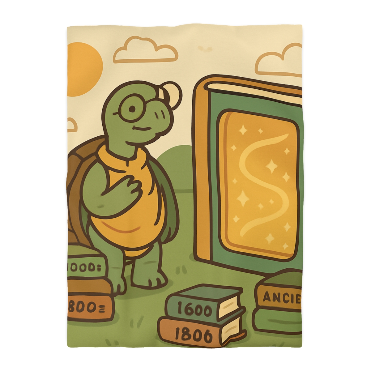 Time Traveling Tortoise Library warm winter duvets