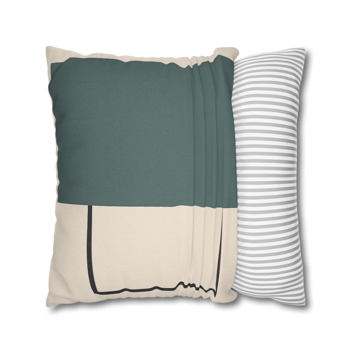 Offset Rectangle Pause personalized pillow covers