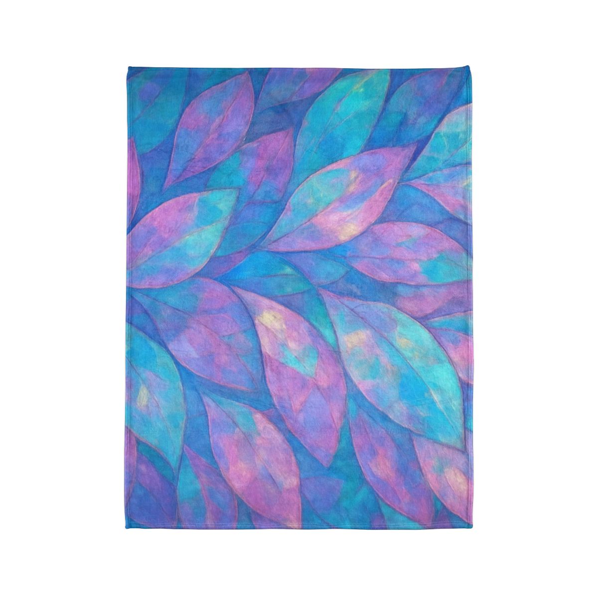 Petal Mosaic Aurora soft fleece blankets