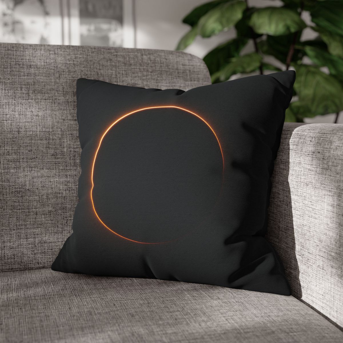 Void Horizon Silhouette Bloom personalized pillow covers
