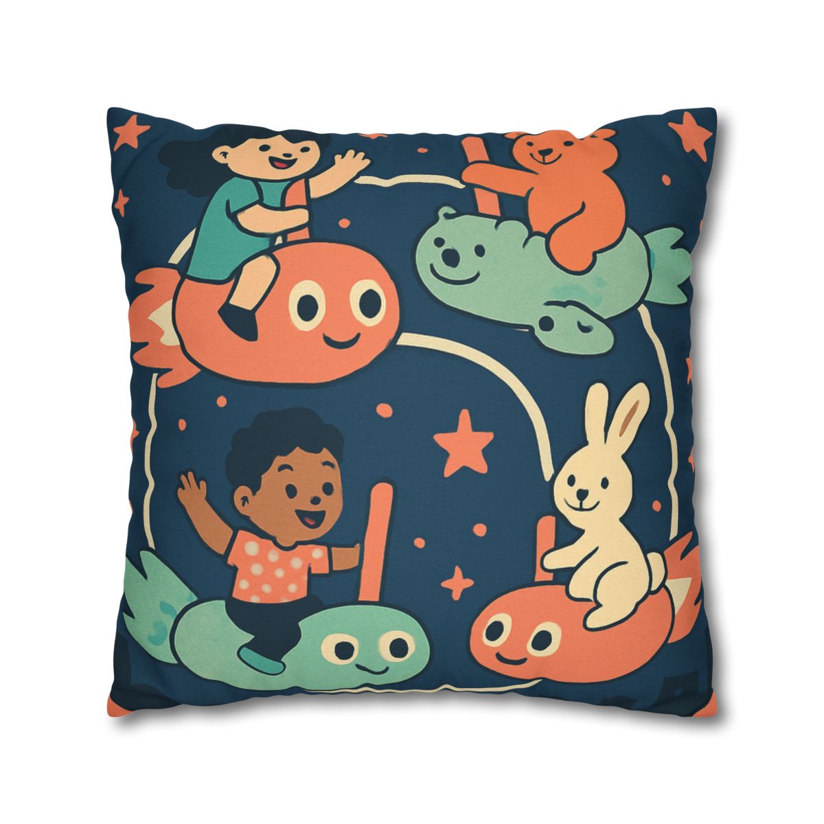 Comet Carousel Park designer print pillow cases
