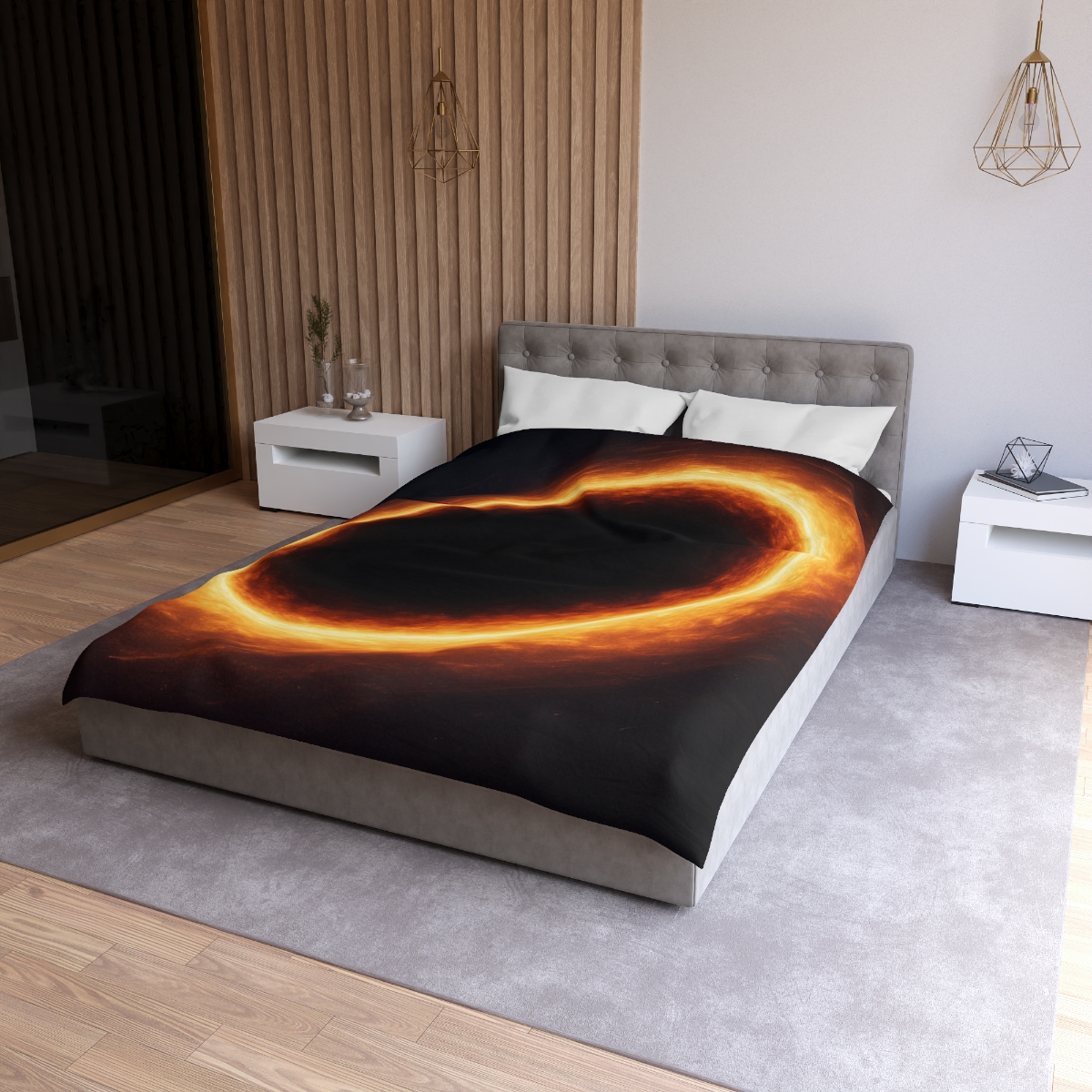 Horizon Halo Singularity designer printed duvets
