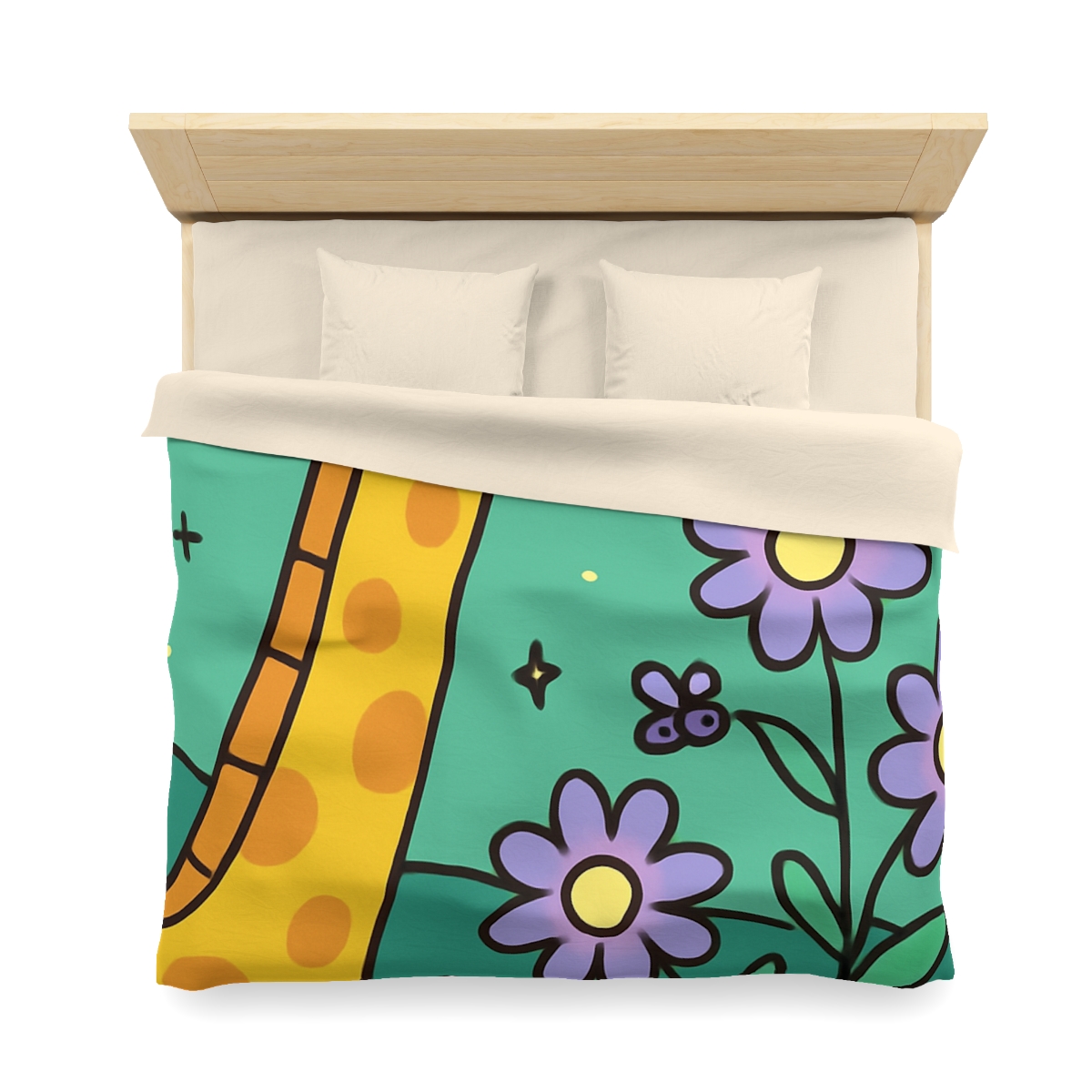 Galactic Garden Giraffe trendy bedroom duvets