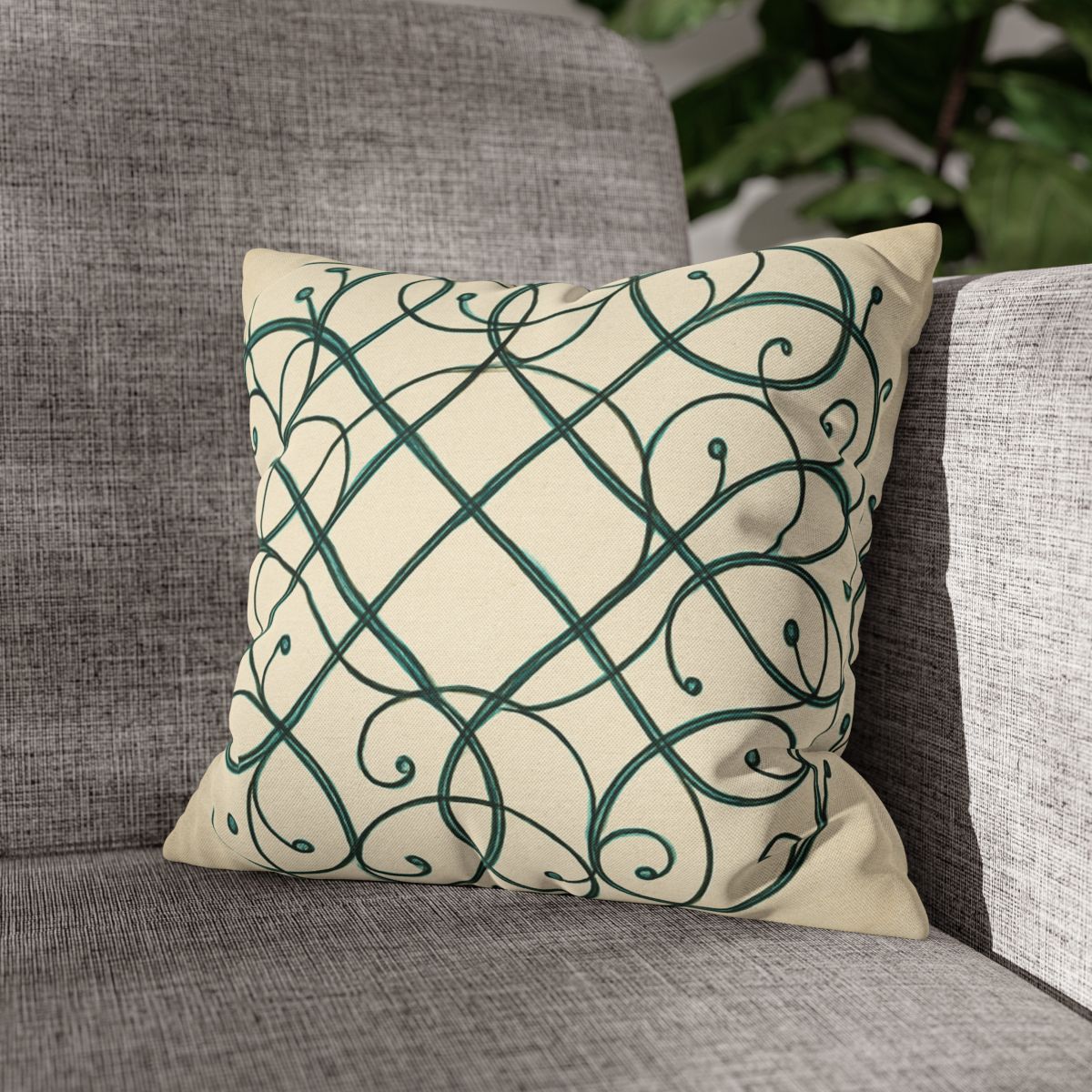 Vine Lattice Halo designer print pillow cases